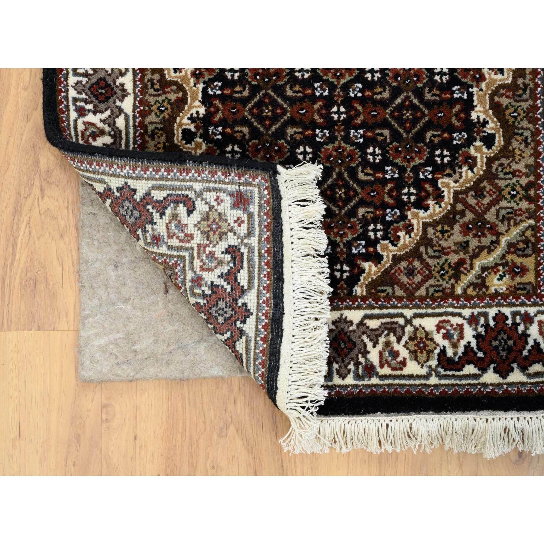 Medievale Tappeto Runner Tabriz Mahi 175 KPSI in pura lana annodata a mano 2'x7'10