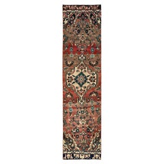 2
x8
1" Beaver Brown Vintage Persian Bibikabad Hand Knotted Wool Runner Rug