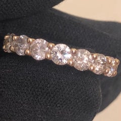 4 1/2 Carat Ct Art Deco Natural Round Diamond Full Eternity Band Ring 14k IGI