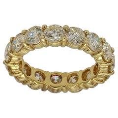 3 1/2 Carat Ct Real Natural Round Diamond Full Eternity Band Ring 14k Gold