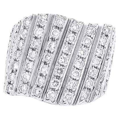 3 1/2 Carat Fancy Diamond Ring in 18K White Gold