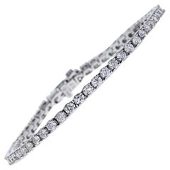 2 Carat Ct Real Natural Round Diamond Tennis Link Bracelet In 14k White Gold