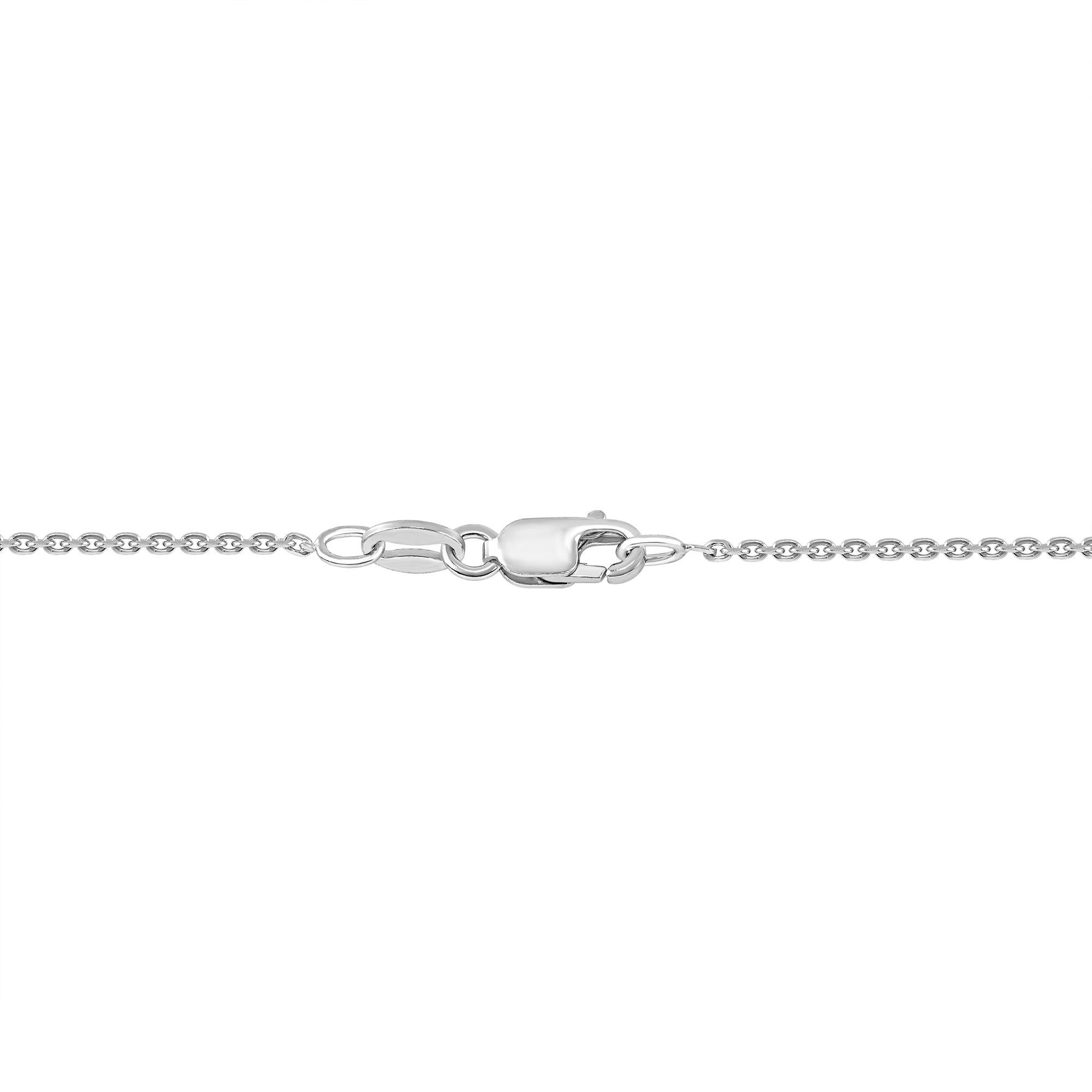 3-1/20 ct. Blauer und weißer Topas Akzent Emaille Sterling Silber Anhänger Halskette (Zeitgenössisch) im Angebot