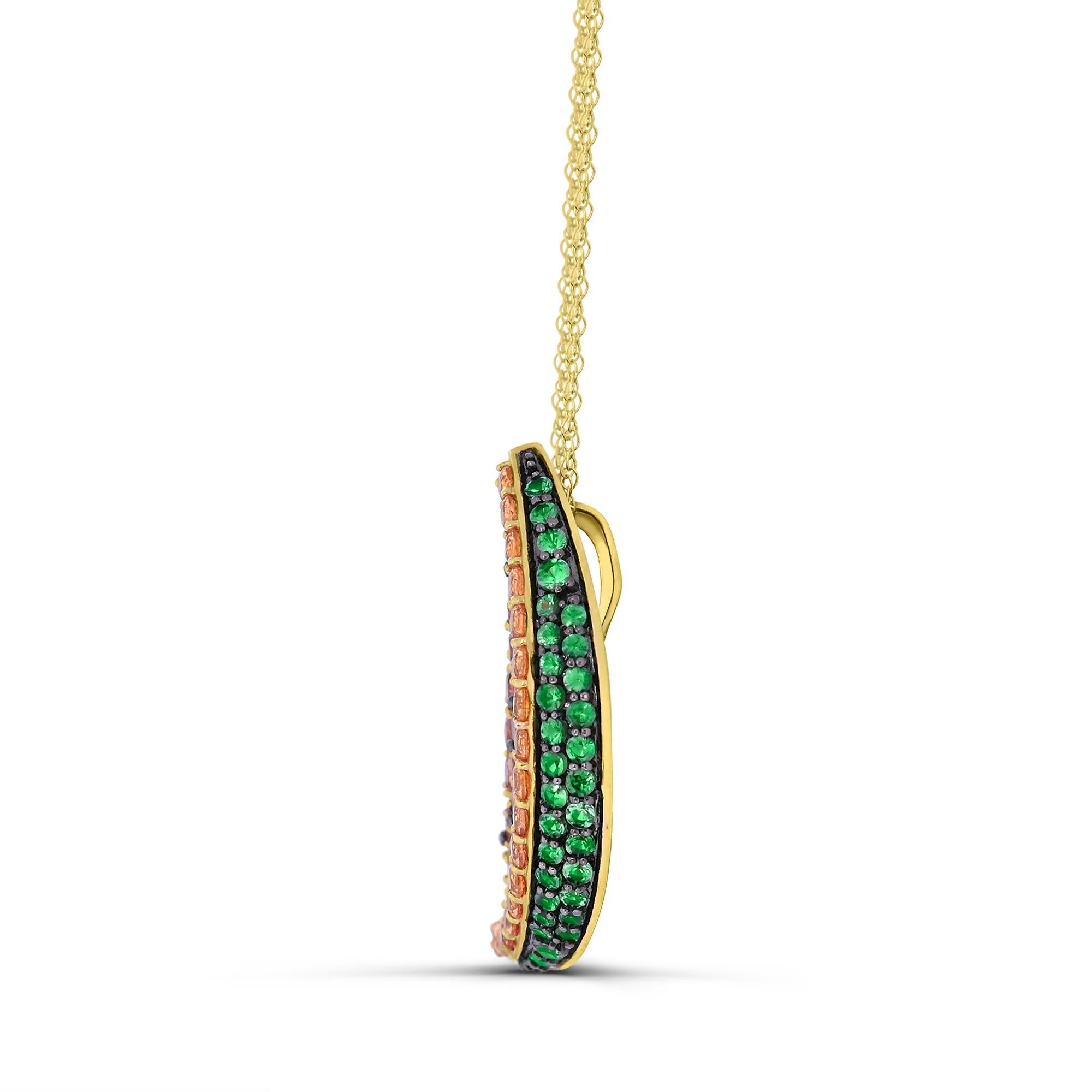 watermelon gold necklace
