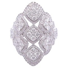 3 1/2ct Diamond Fashion Ring in 18k White Gold