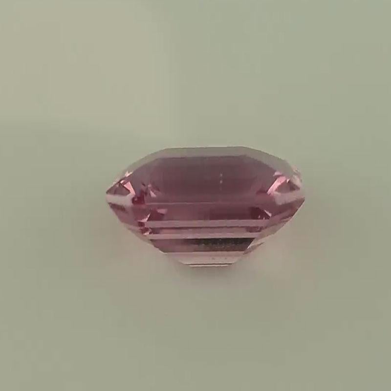 This Octagonal shape 3.21-carat Natural Purplish Pink color sapphire GIA certified has been hand-selected by our experts for its top luster and unique color
