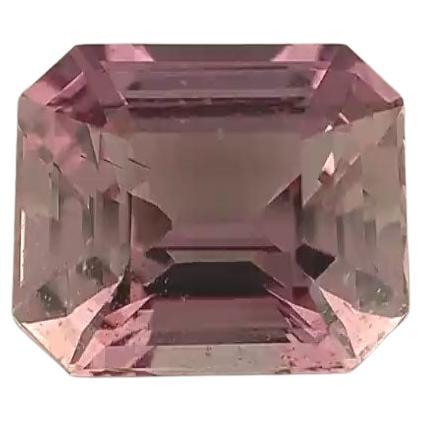 3 1/5 Carat Octagonal Purplish Pink Sapphire GIA