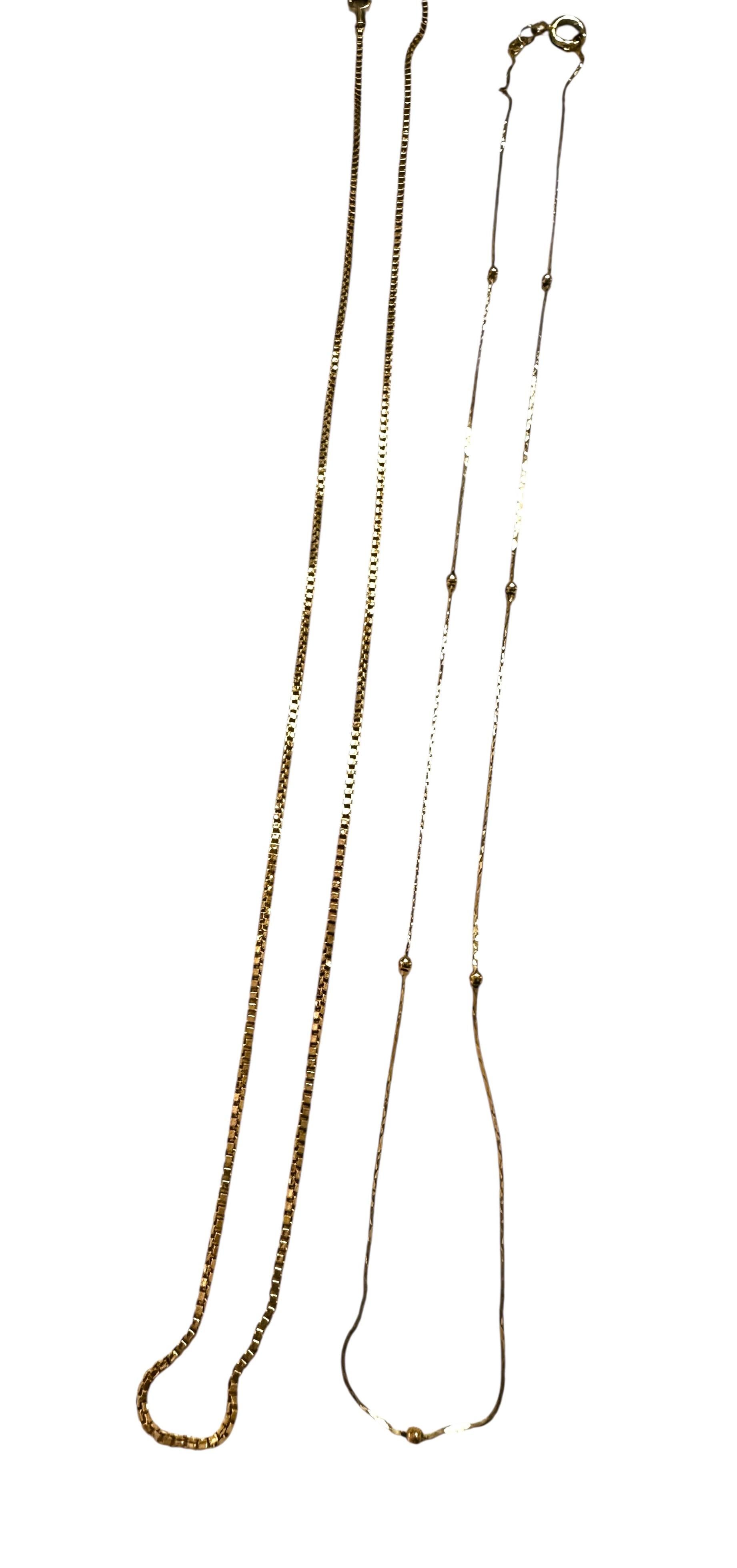 3 chaînes en or blanc 14k et 2 chaînes en or jaune 14k Pour femmes en vente