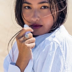 3.17 Carat Tourmaline Diamond 18 Karat Rose Gold Engagement Cocktail Ring