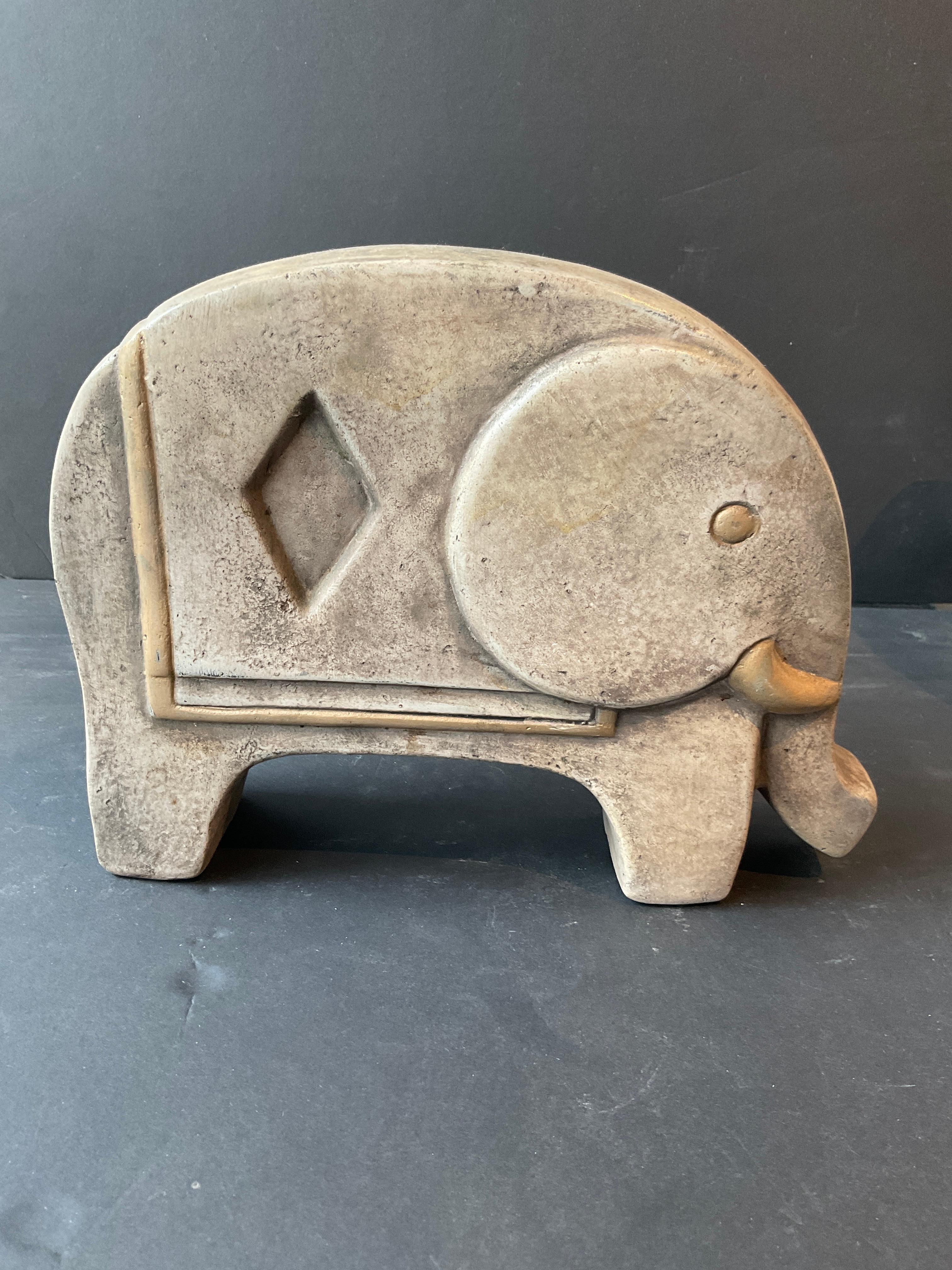 Céramique 3 Éléphants en céramique des années 1980 en vente