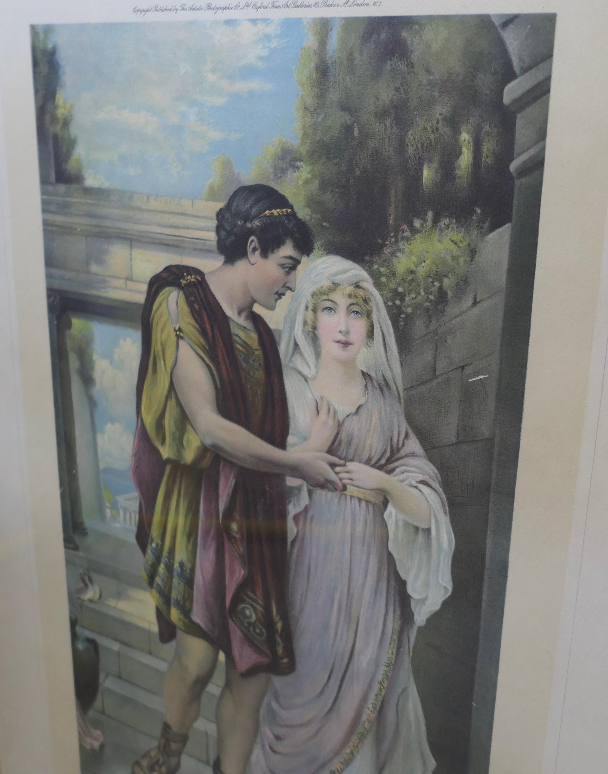 3, 19. Jahrhundert Gerahmt Vor-Raphaelitisch  Romantische Drucke (Art nouveau) im Angebot
