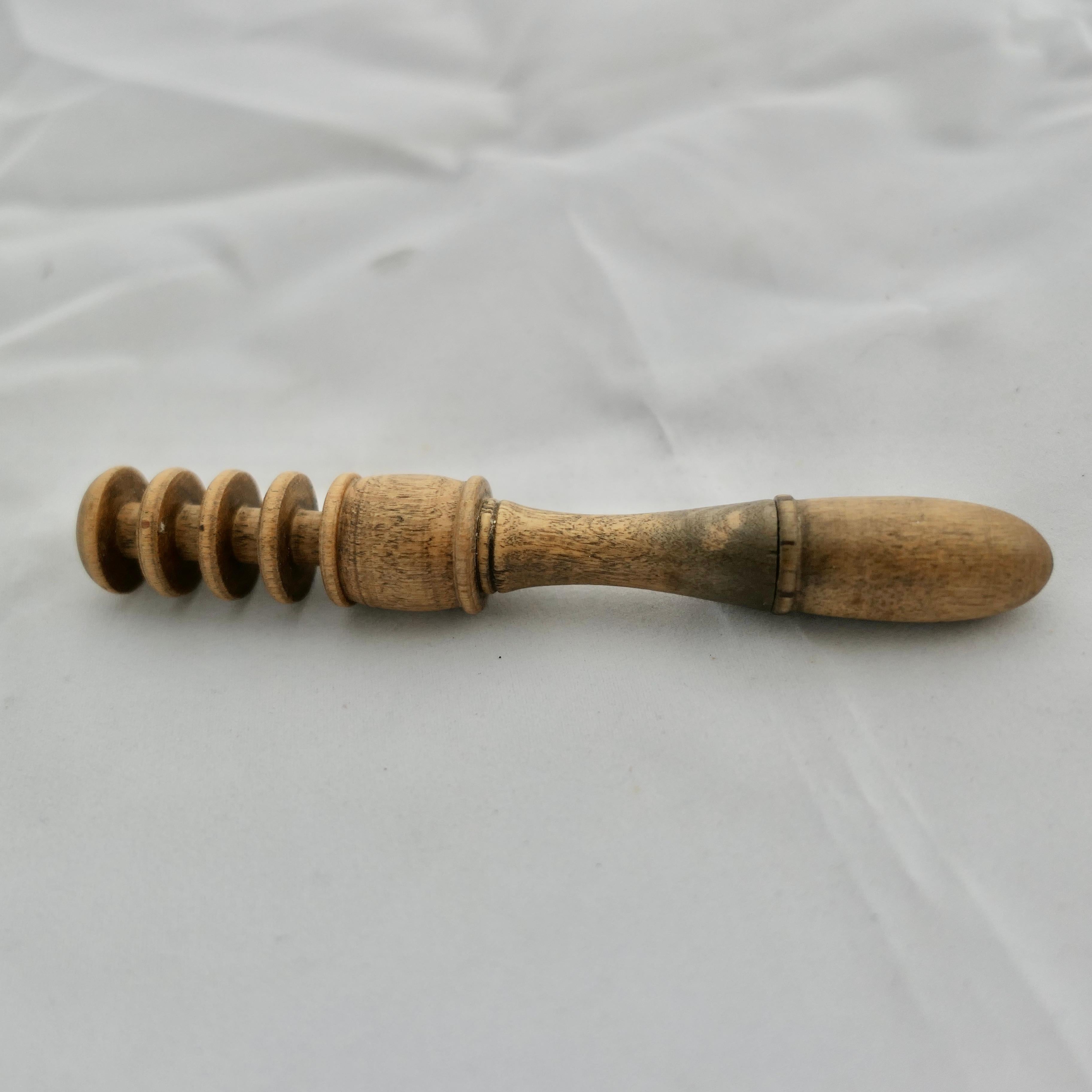 19th Century 3 19th century Hand Made Treen Items, Pounce, Plumb Bob, Bodkin    For Sale