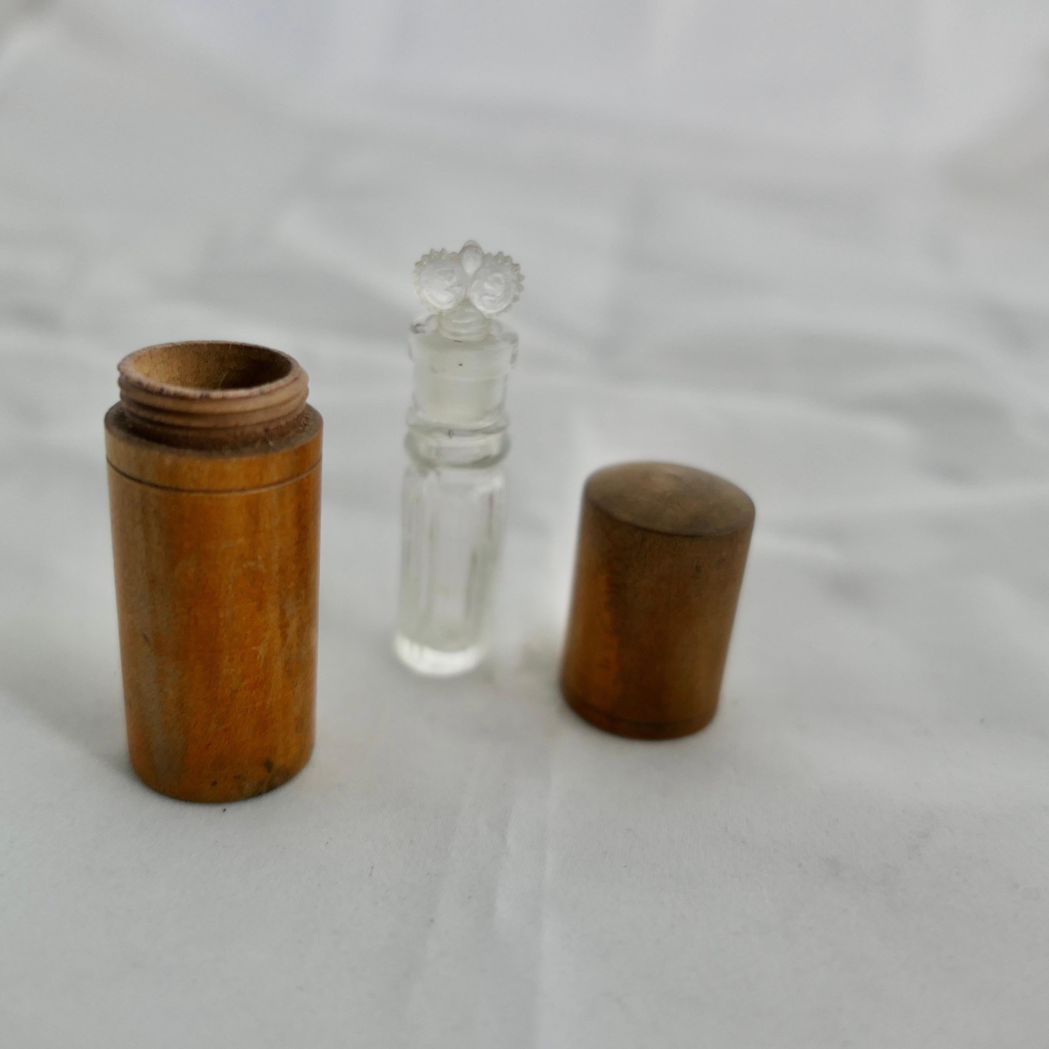 3 19th century Hand Made Treen Items, Powder, Perfume and Matches    For Sale 3
