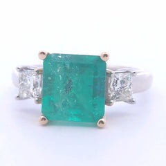 3 3/4 Carat Emerald Ring In 14k Gold