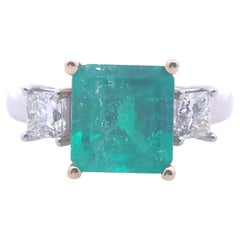 3 3/4 Carat Emerald Ring In 14k Gold