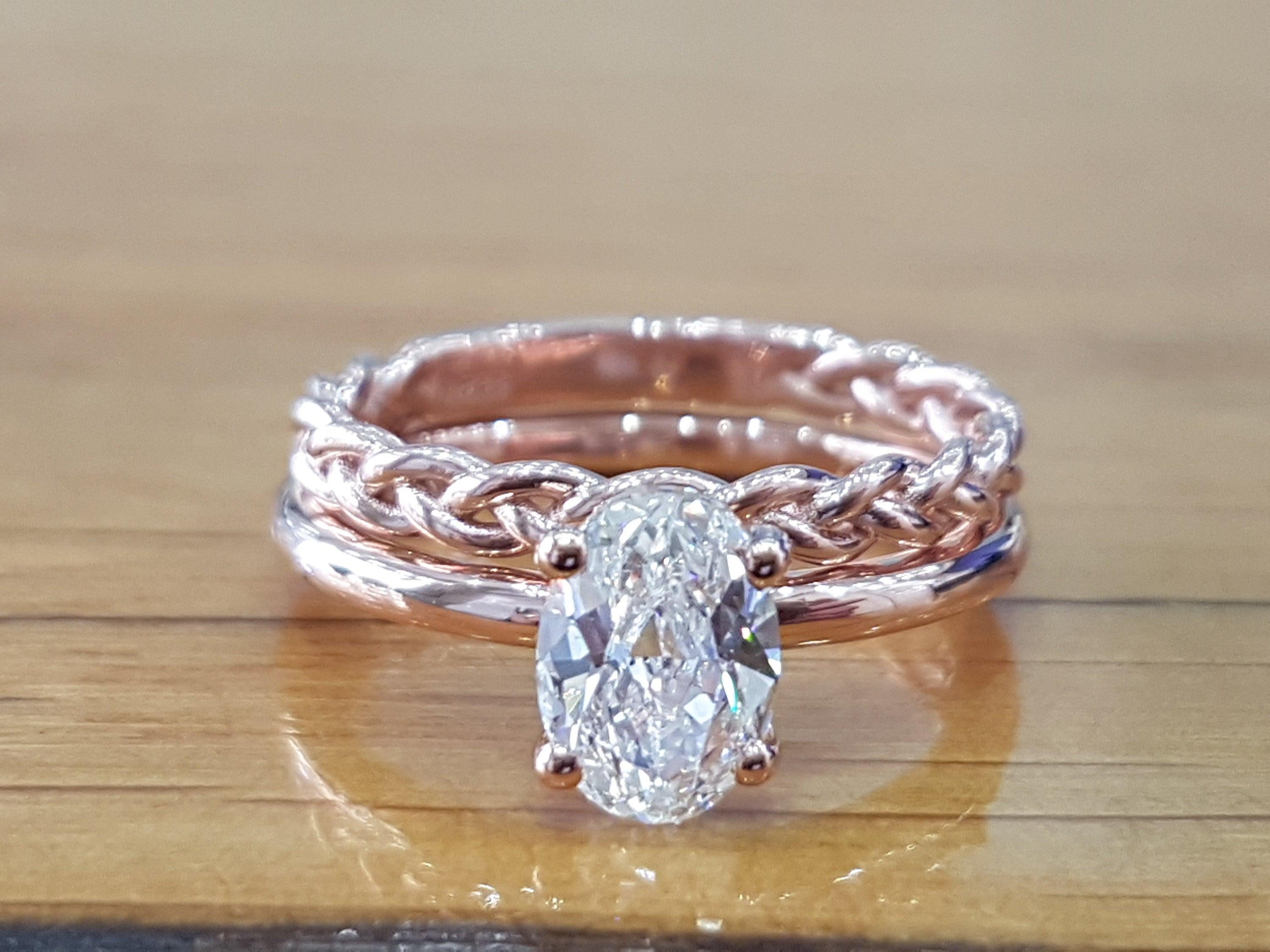 3 4 carat diamond ring rose gold
