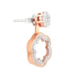 3/4 Carat Certified Diamond Earring '3 in 1 Wearing Option-See Descp' 14 Karat
