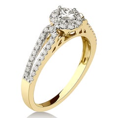 3/4 Carat Certified Diamond Engagement Ring 14 Karat Yellow Gold