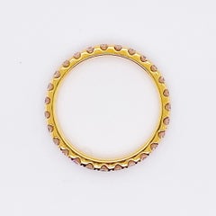 3/4 Carat Round Brilliant Diamond Eternity Band in 18 Karat Gold, 0.75 Carat