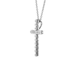 3/4 Carat Total Weight Diamond Cross Pendant
