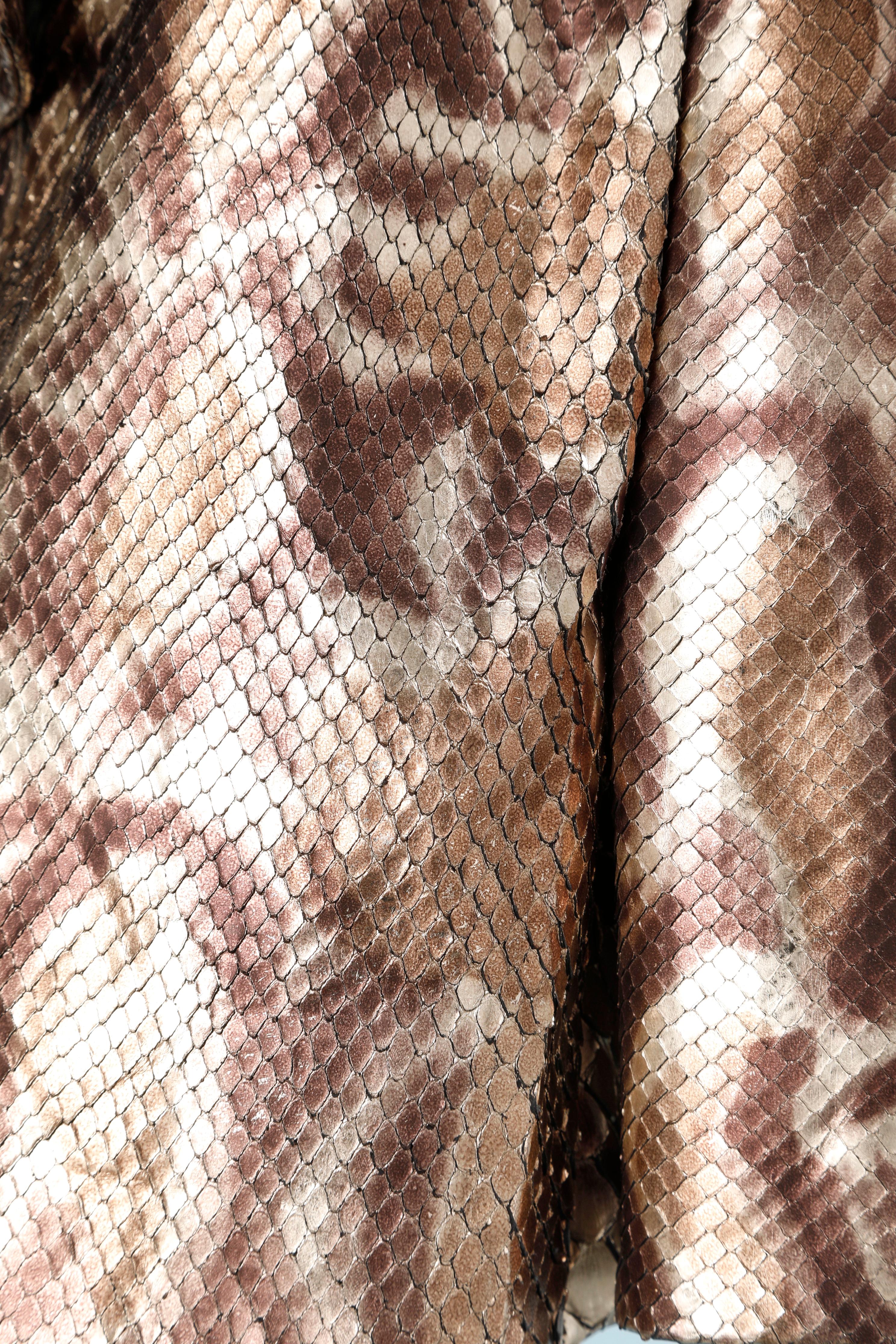 Brown 3/4 jacket in animal print python Shiro