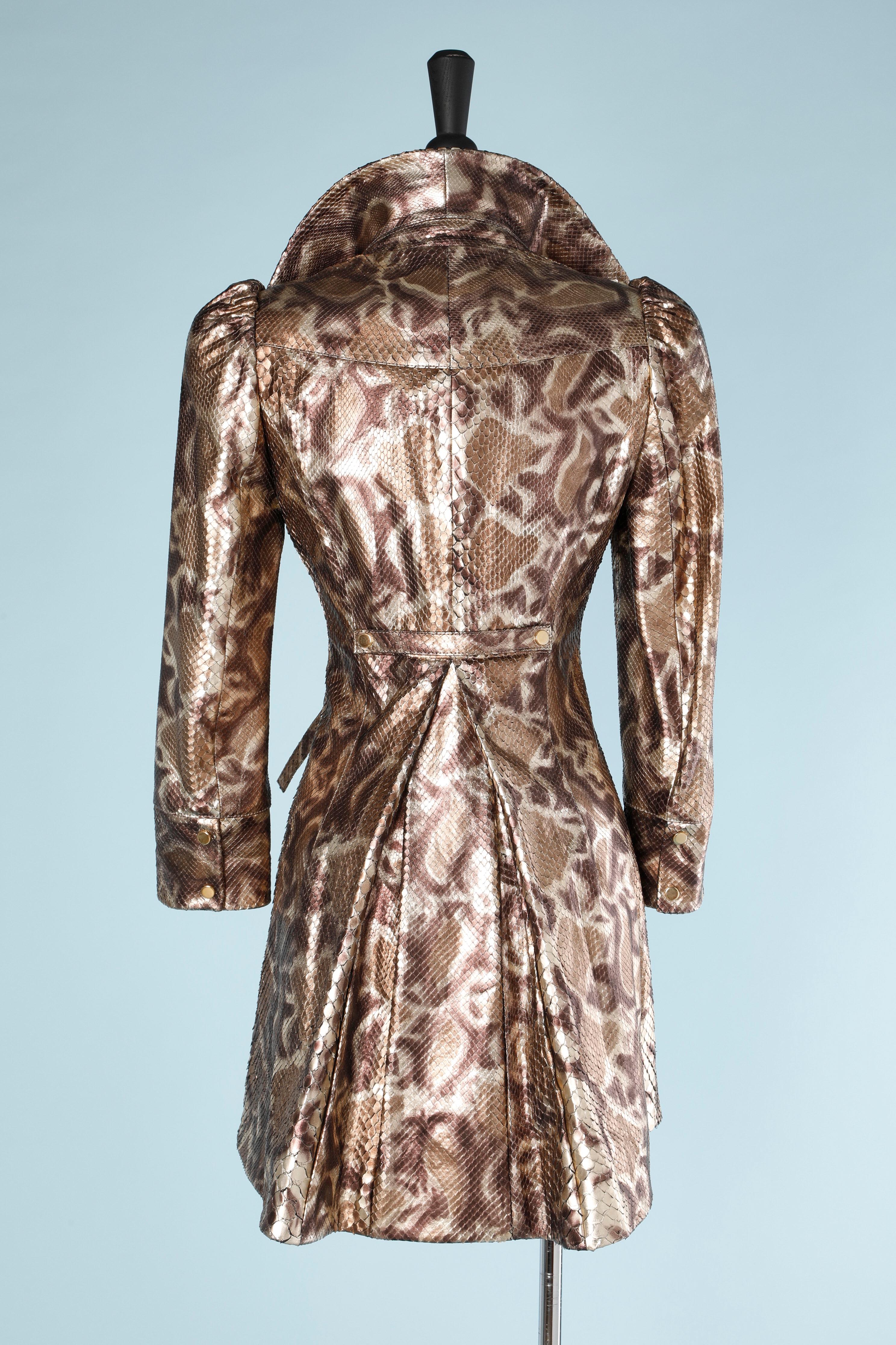 Women's 3/4 jacket in animal print python Shiro
