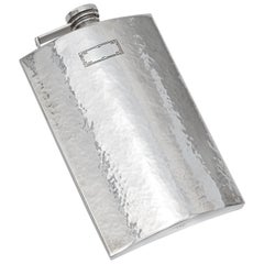 Vintage Hip Flask, Sterling Silver