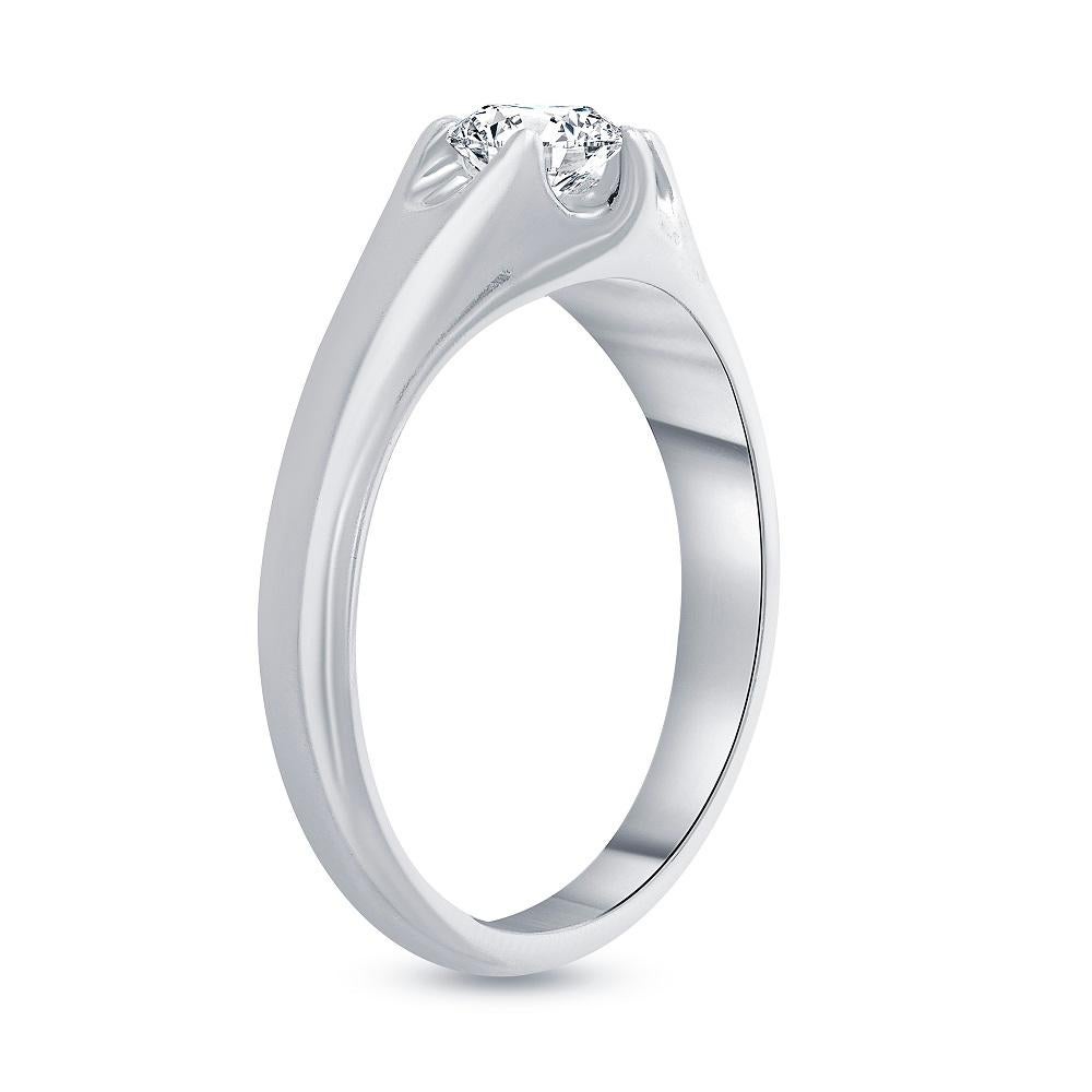 For Sale:  3/4ct. Round Cut Natural Diamond Solitaire Men's Ring 3