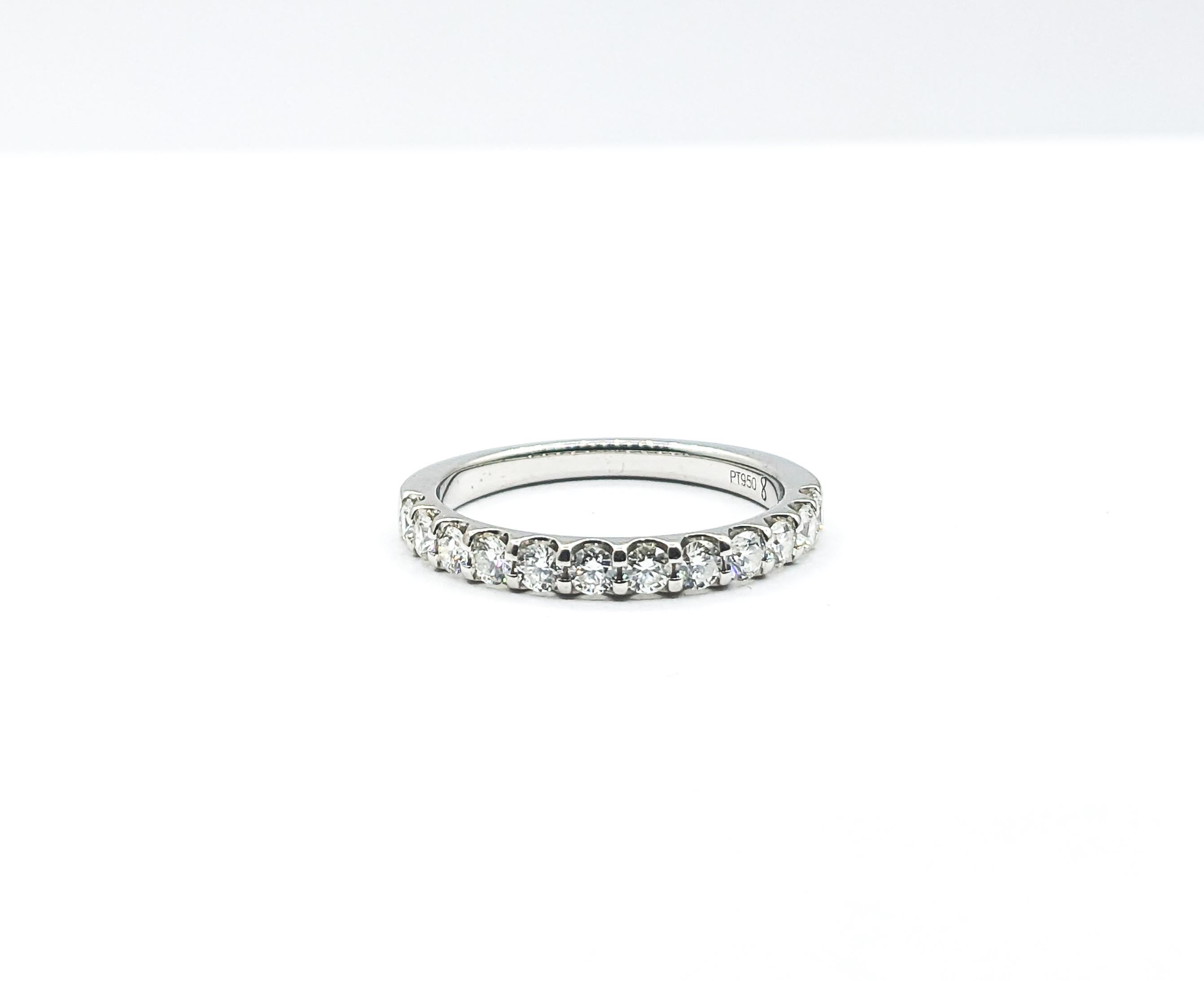 Contemporary 3/4ctw Diamond Ring In Platinum  For Sale