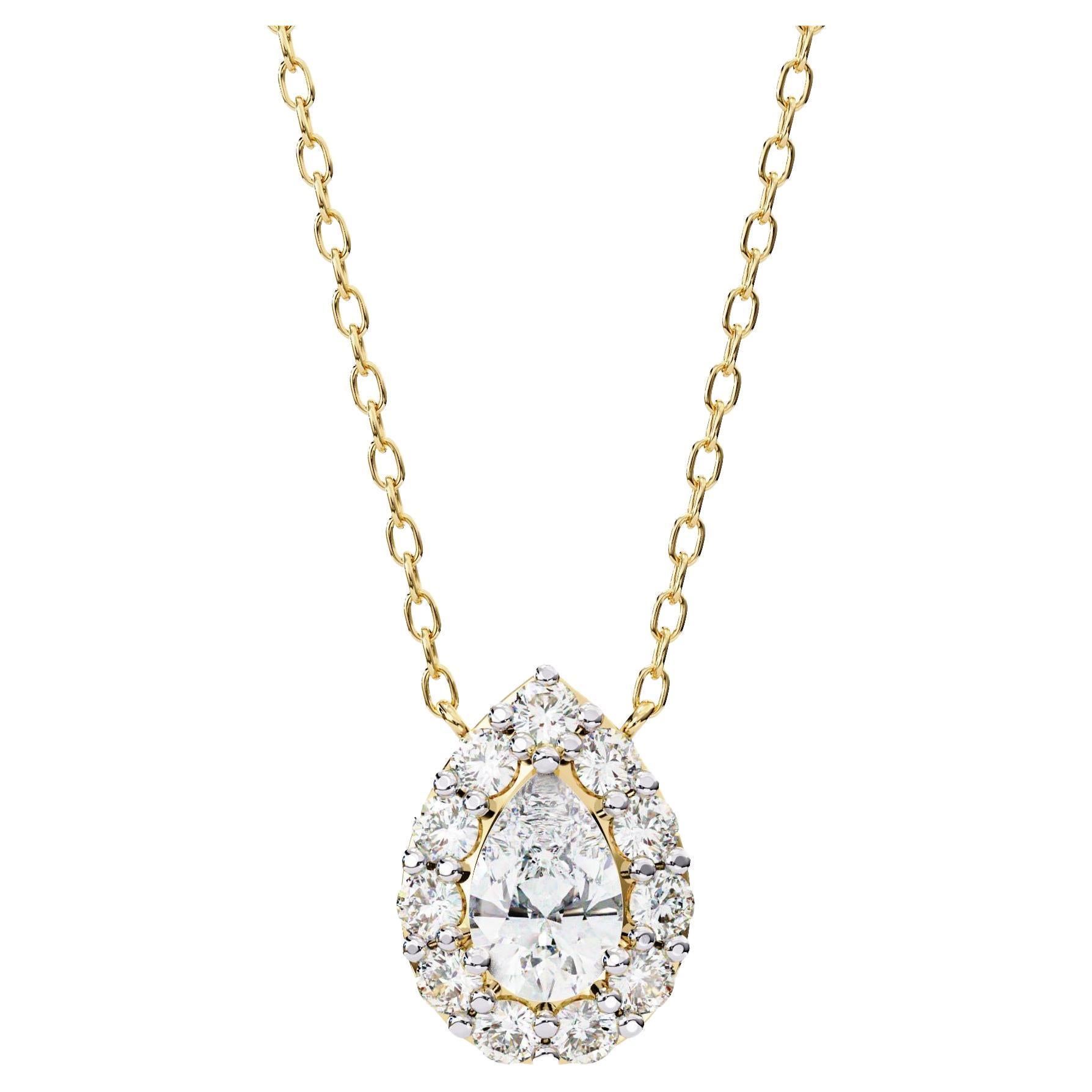 Halo Drop Pearl Necklace