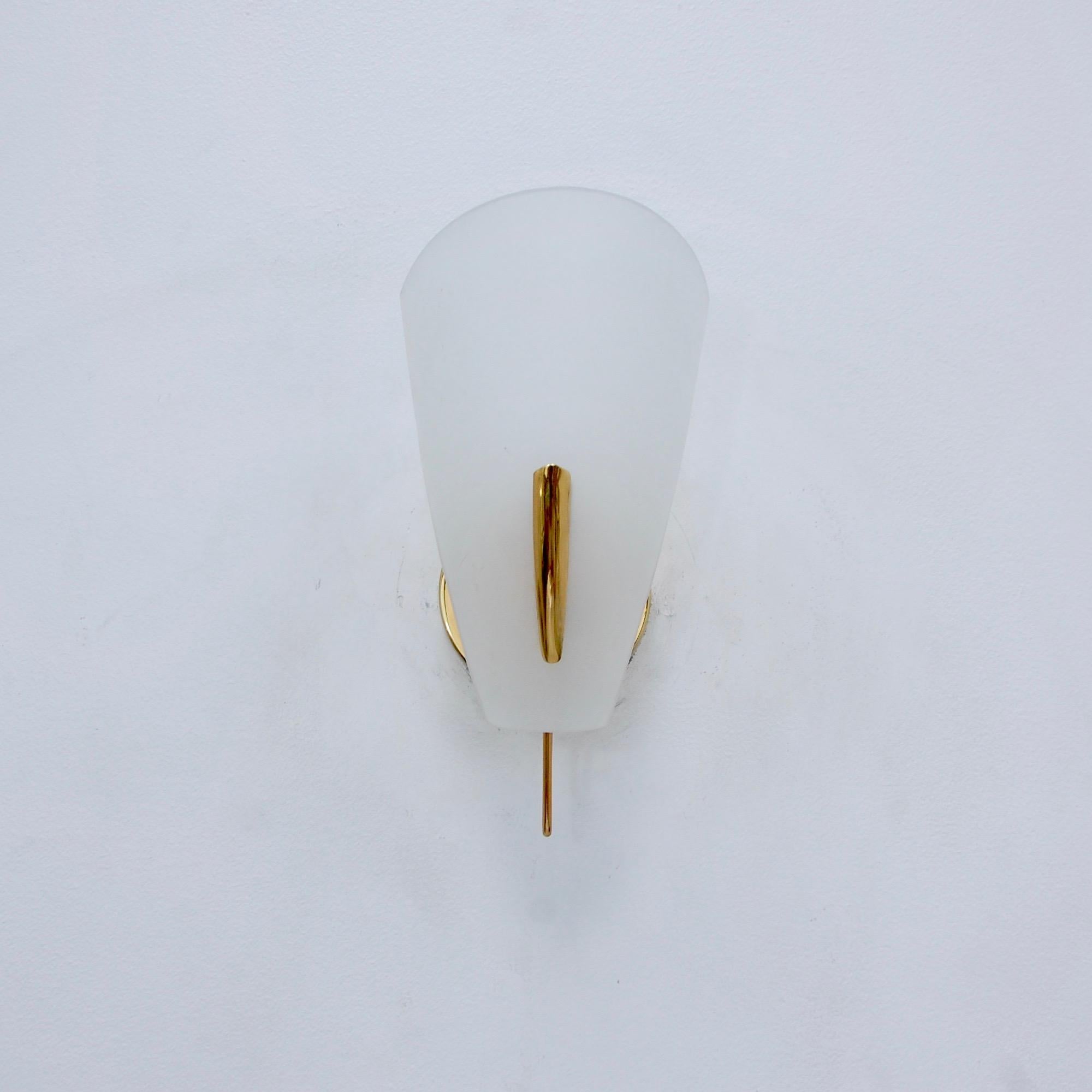 Single 1950s Glass Shield Sconce 3