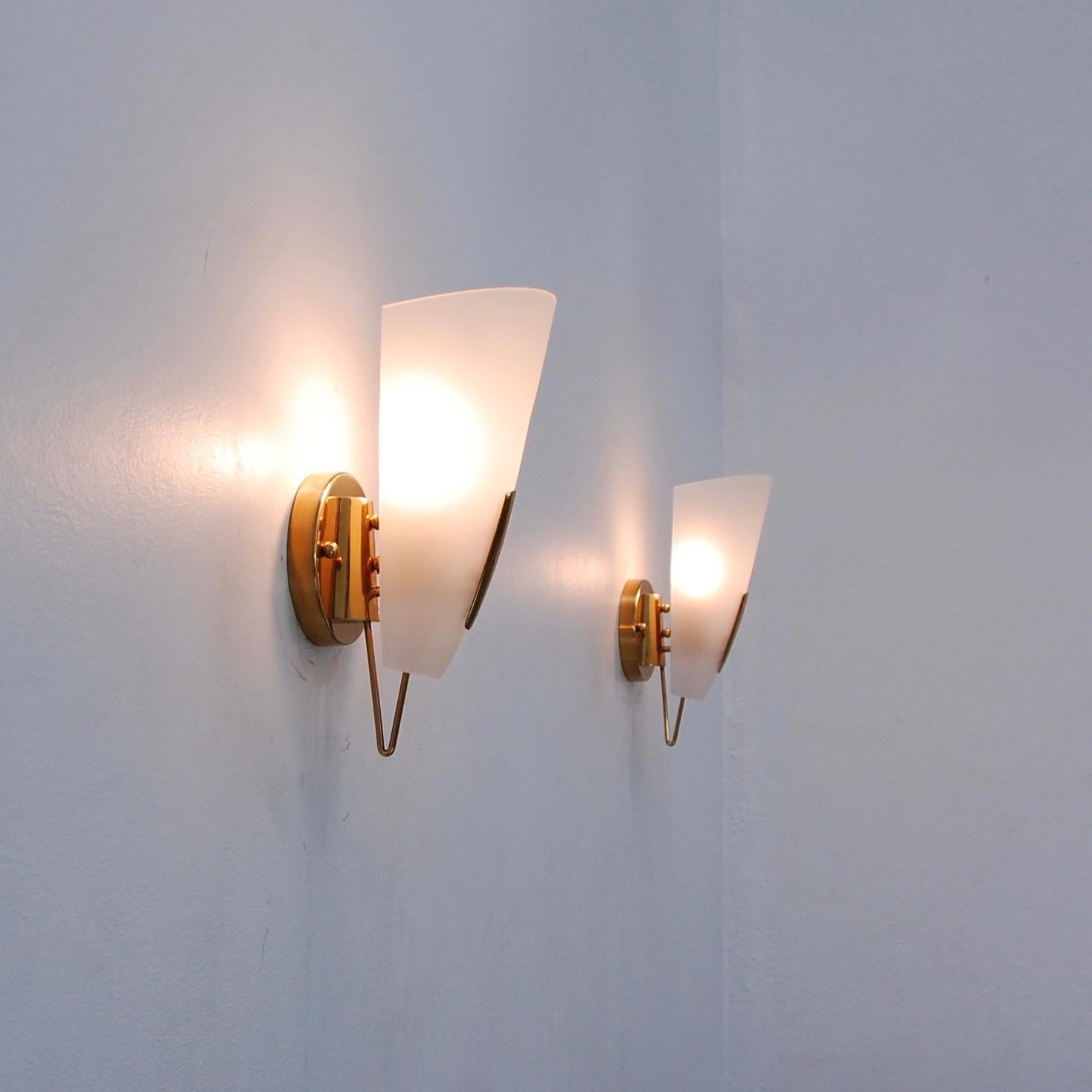 Single 1950s Glass Shield Sconce 7