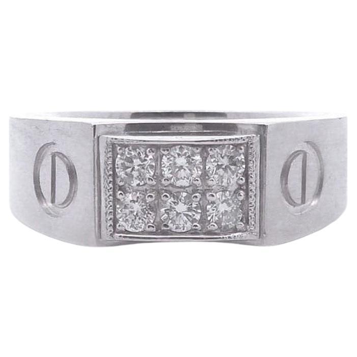 3/8 Carat Milgrain Men’s Ring in 14k Gold