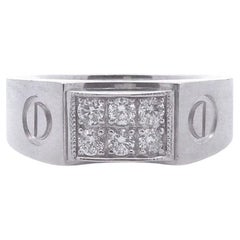 3/8 Carat Milgrain Men’s Ring in 14k Gold