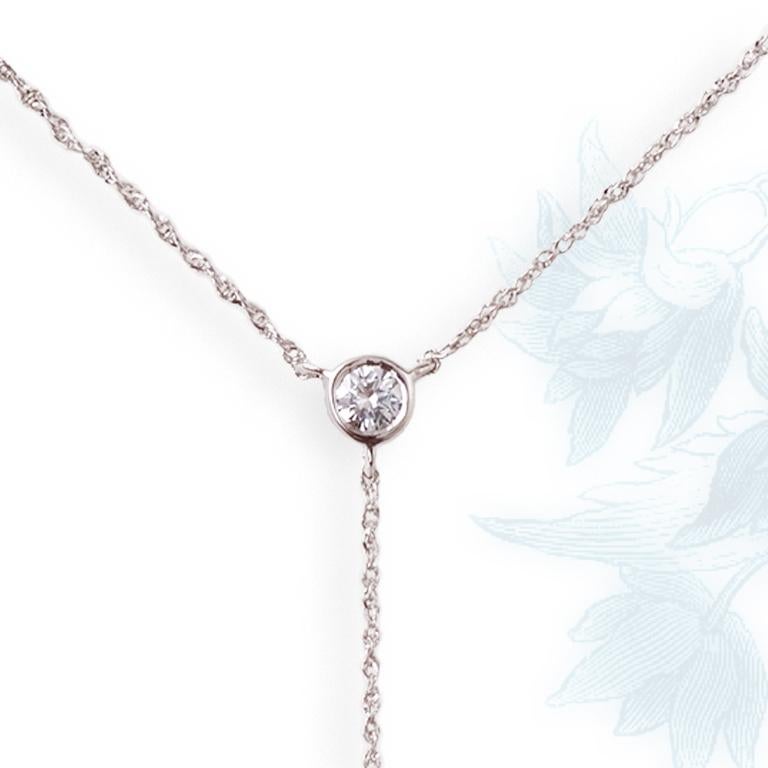 3 Ant Lariat Necklace White Gold Diamonds In New Condition For Sale In Los Angeles, CA