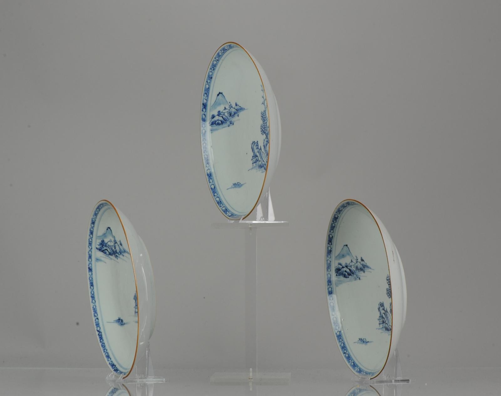 antique blue and white porcelain plates