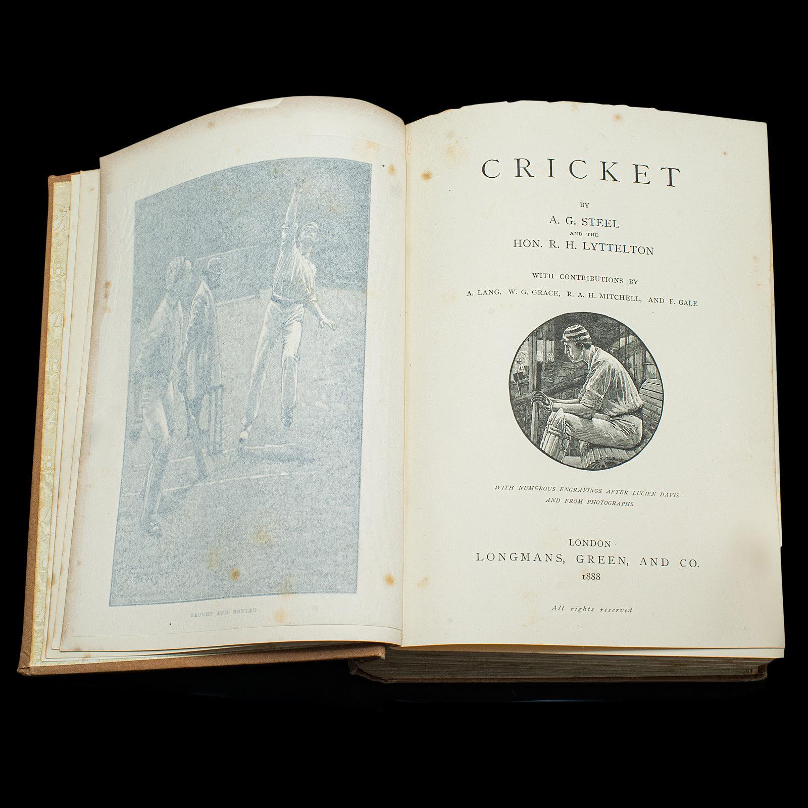 Late Victorian 3 Antique Badminton Library Books, English, Boating, Driving, Cricket, Victorian For Sale