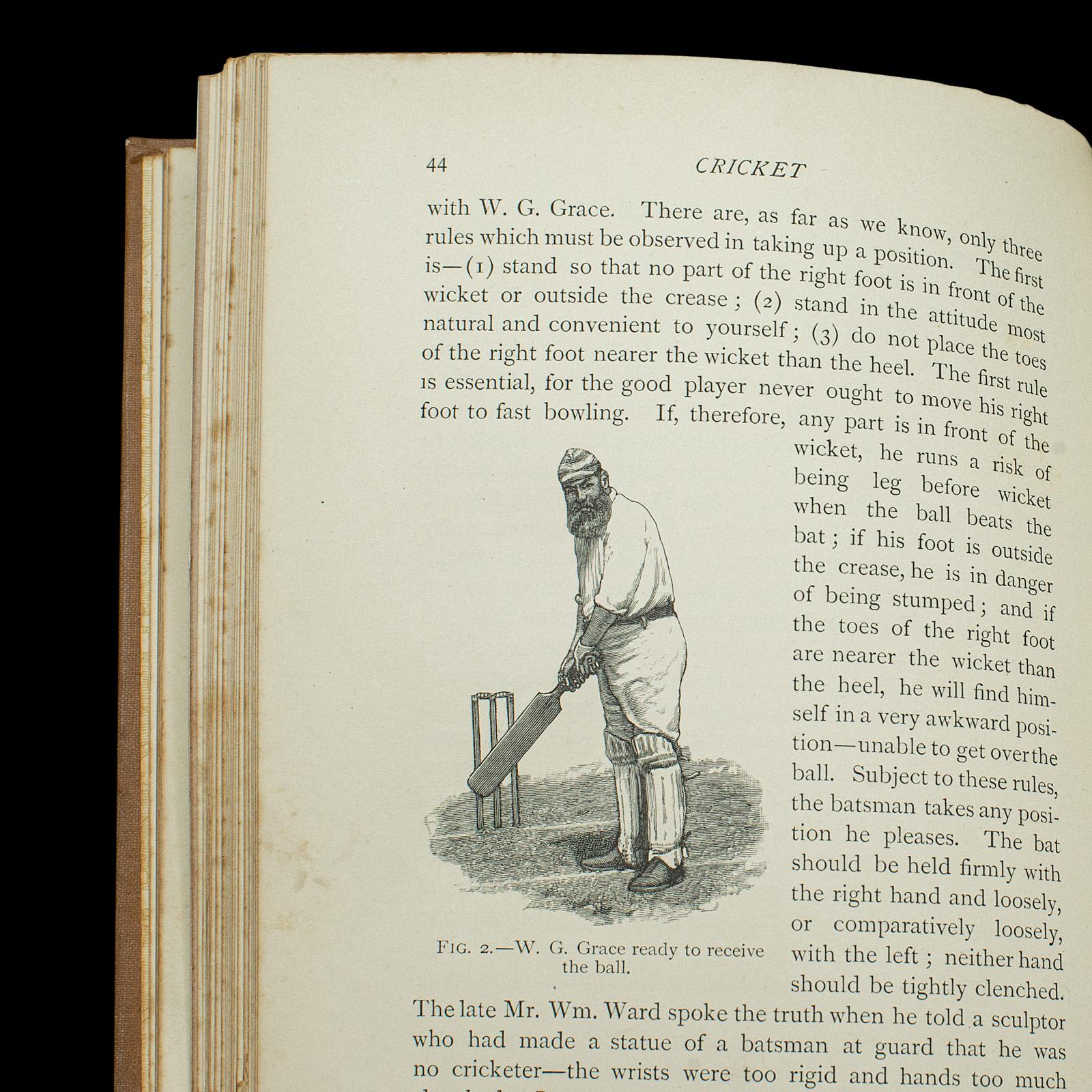 British 3 Antique Badminton Library Books, English, Boating, Driving, Cricket, Victorian For Sale