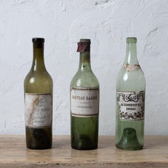 3 Antique Bottles St. Julien Medoc, Chateau Larose, Hennessy - Savannah History