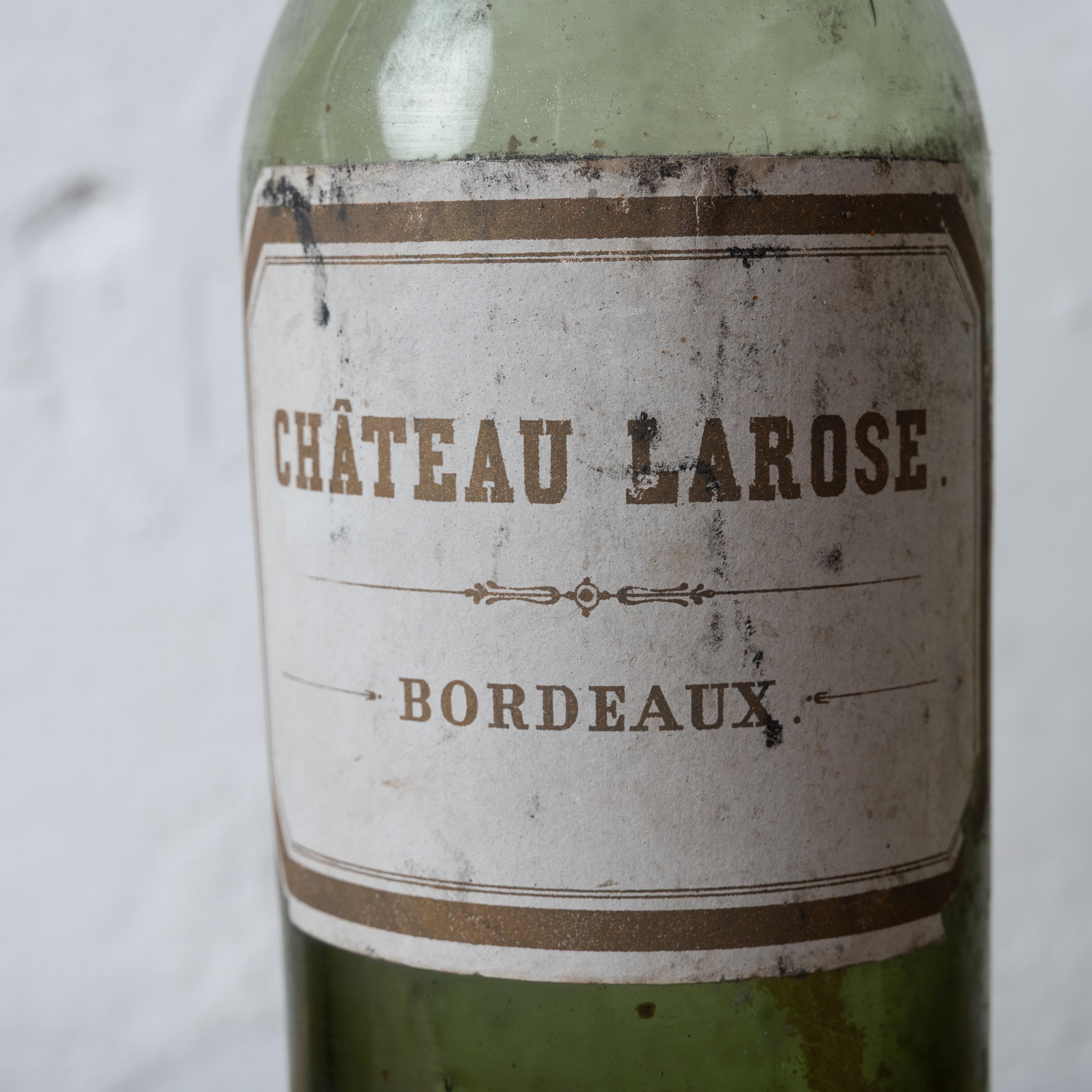 Glass 3 Antique Bottles St. Julien Medoc, Chateau Larose, Hennessy - Savannah History For Sale