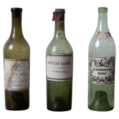 3 Antique Bottles St. Julien Medoc, Chateau Larose, Hennessy - Savannah History