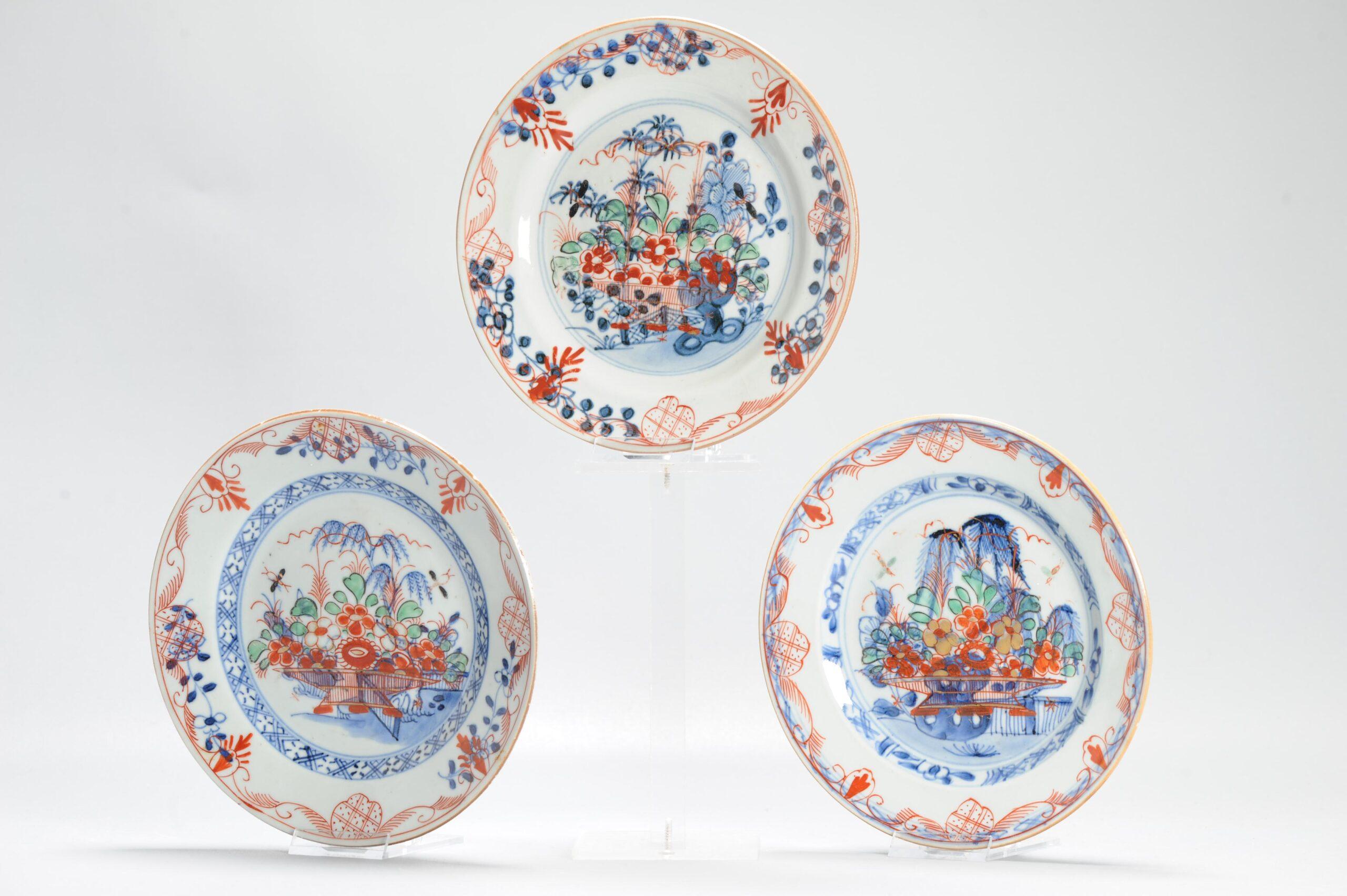 #3 Antique Ca 1720 Qing Dynasty Chinese Porcelain Dishes Amsterdams Bont For Sale 8