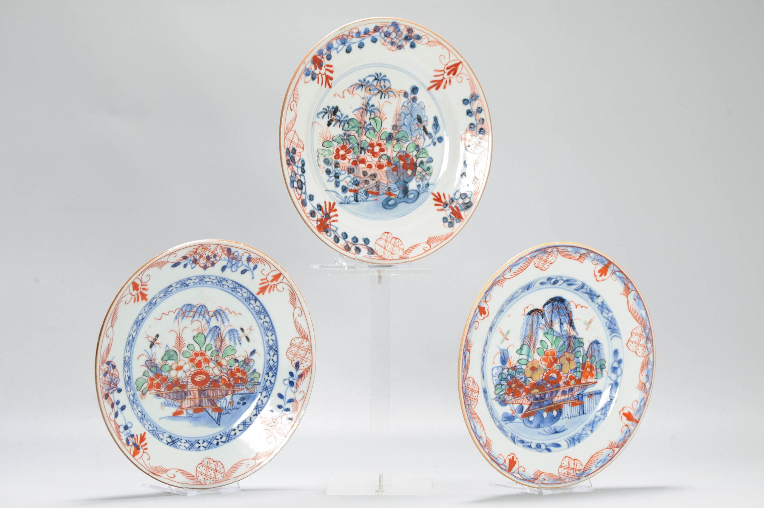 #3 Antique Ca 1720 Qing Dynasty Chinese Porcelain Dishes Amsterdams Bont For Sale 10