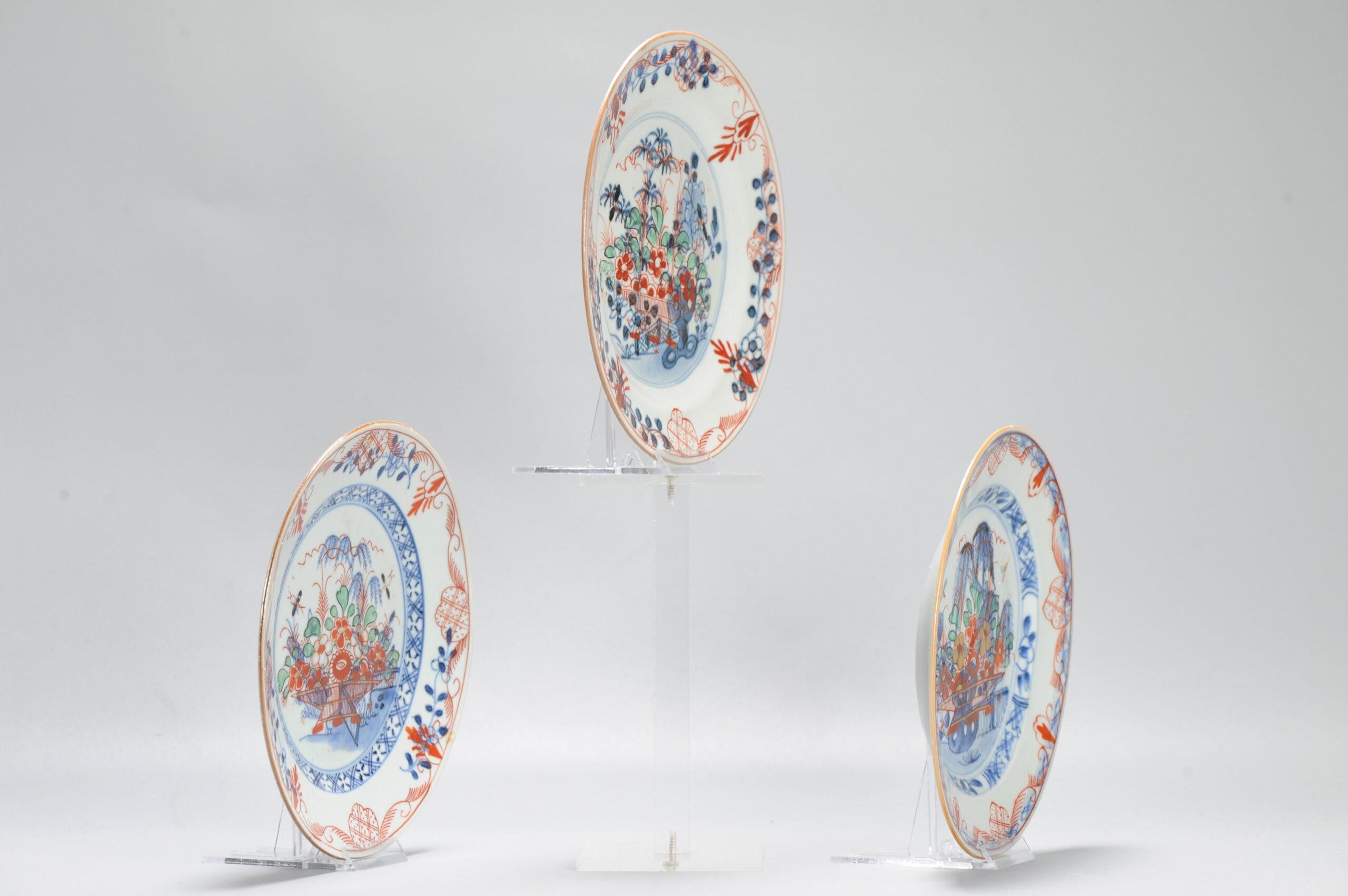 #3 Antique Ca 1720 Qing Dynasty Chinese Porcelain Dishes Amsterdams Bont For Sale 11