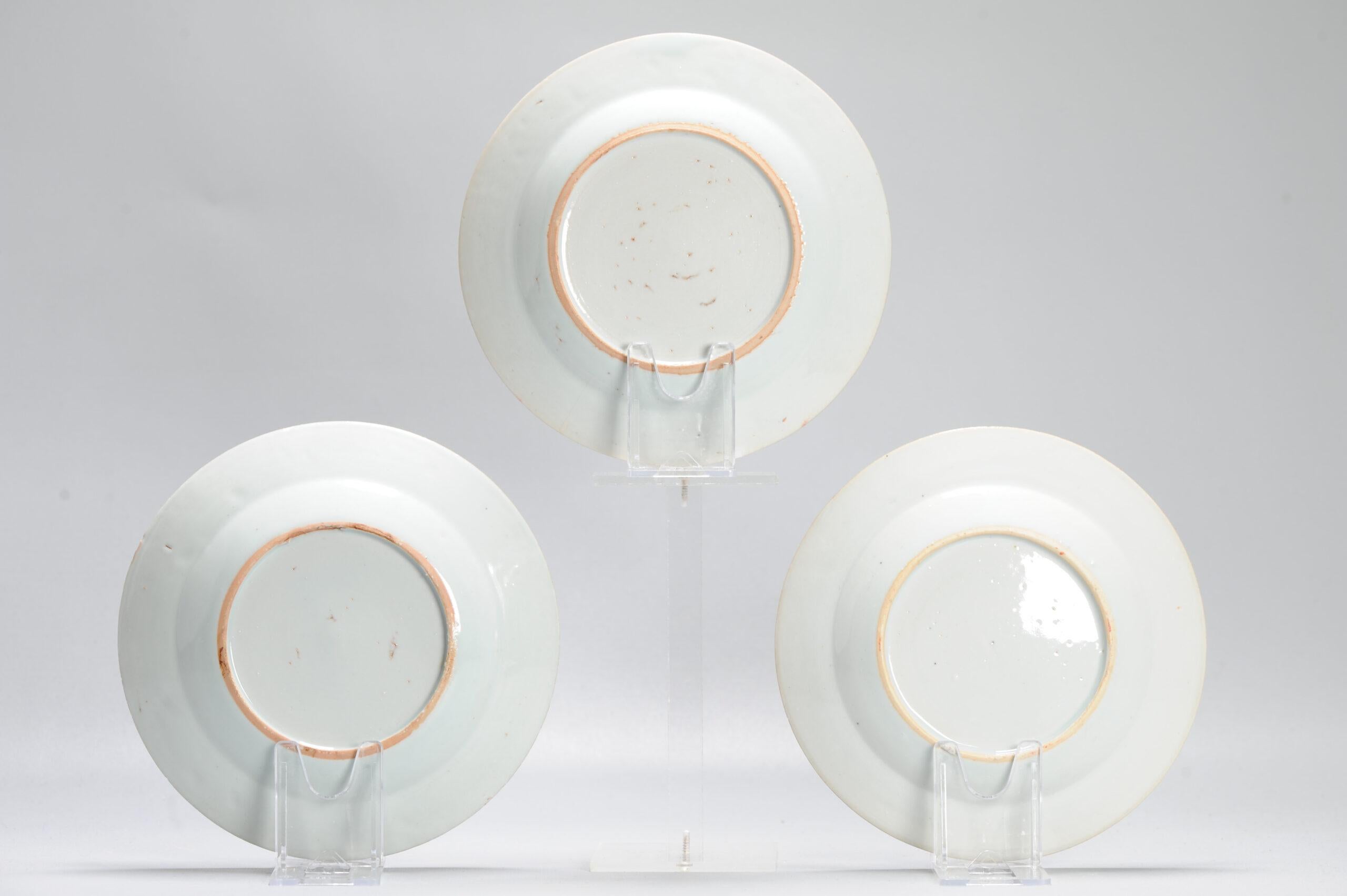 #3 Antique Ca 1720 Qing Dynasty Chinese Porcelain Dishes Amsterdams Bont For Sale 15