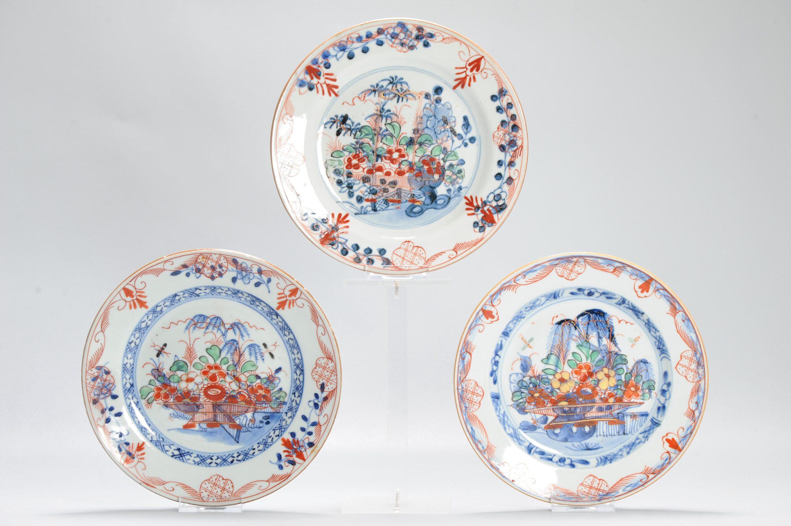 #3 Antique Ca 1720 Qing Dynasty Chinese Porcelain Dishes Amsterdams Bont For Sale 3