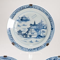 #3 Antique Chinese Porcelain 18th C Kangxi/Yongzheng Blue White Set Dinner