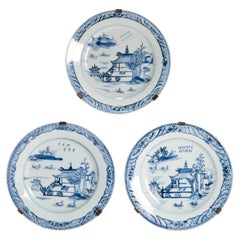 #3 Antique Chinese Porcelain 18th C Kangxi/Yongzheng Blue White Set Dinner