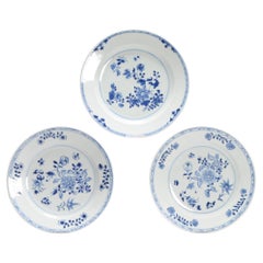 #3 Antique Chinese Porcelain 18th C Kangxi/Yongzheng Blue White Set Dinner