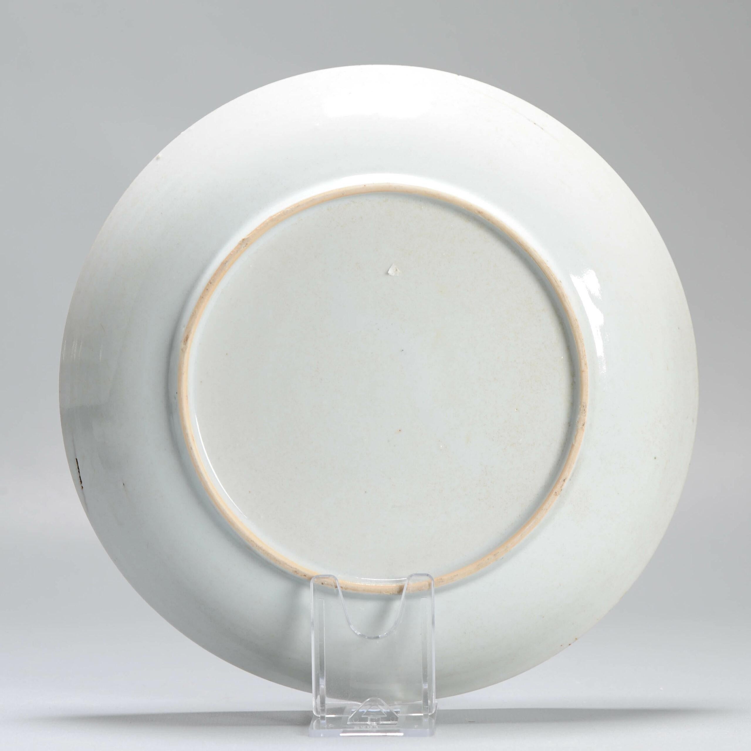 #3 Antique Chinese Porcelain 18th C QIanlong Blue and White Set Dinner Plates For Sale 2